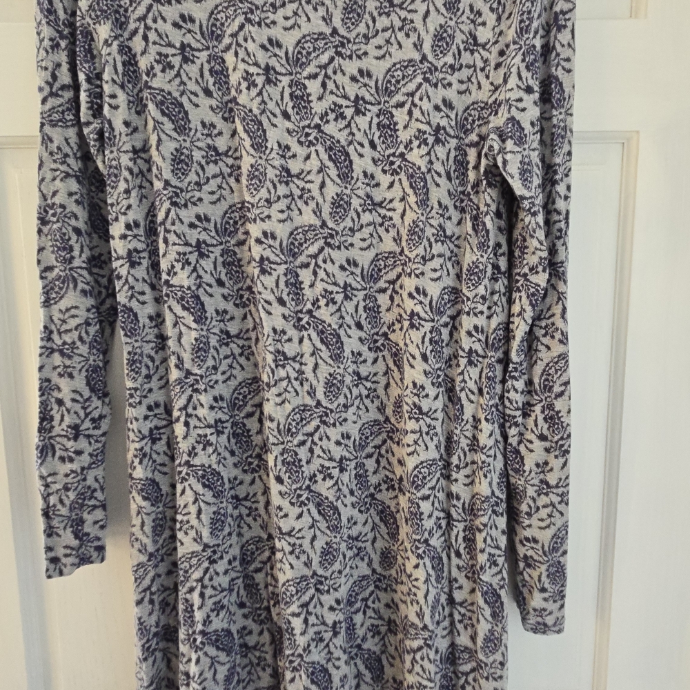 Old Navy Blue and Gray Long Sleeve Dress